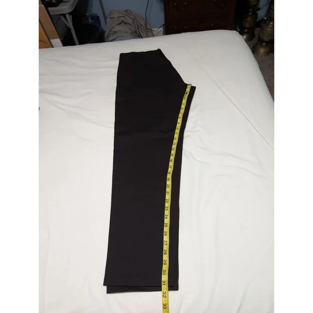 Eileen Fisher Womens Slim Pant XL Black Rayon Nylon Spandex Heavyweight - Picture 13 of 15